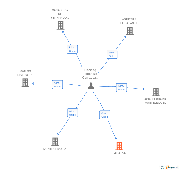 Vinculaciones societarias de CAPA SA