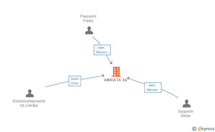 Vinculaciones societarias de AMIDATA SA