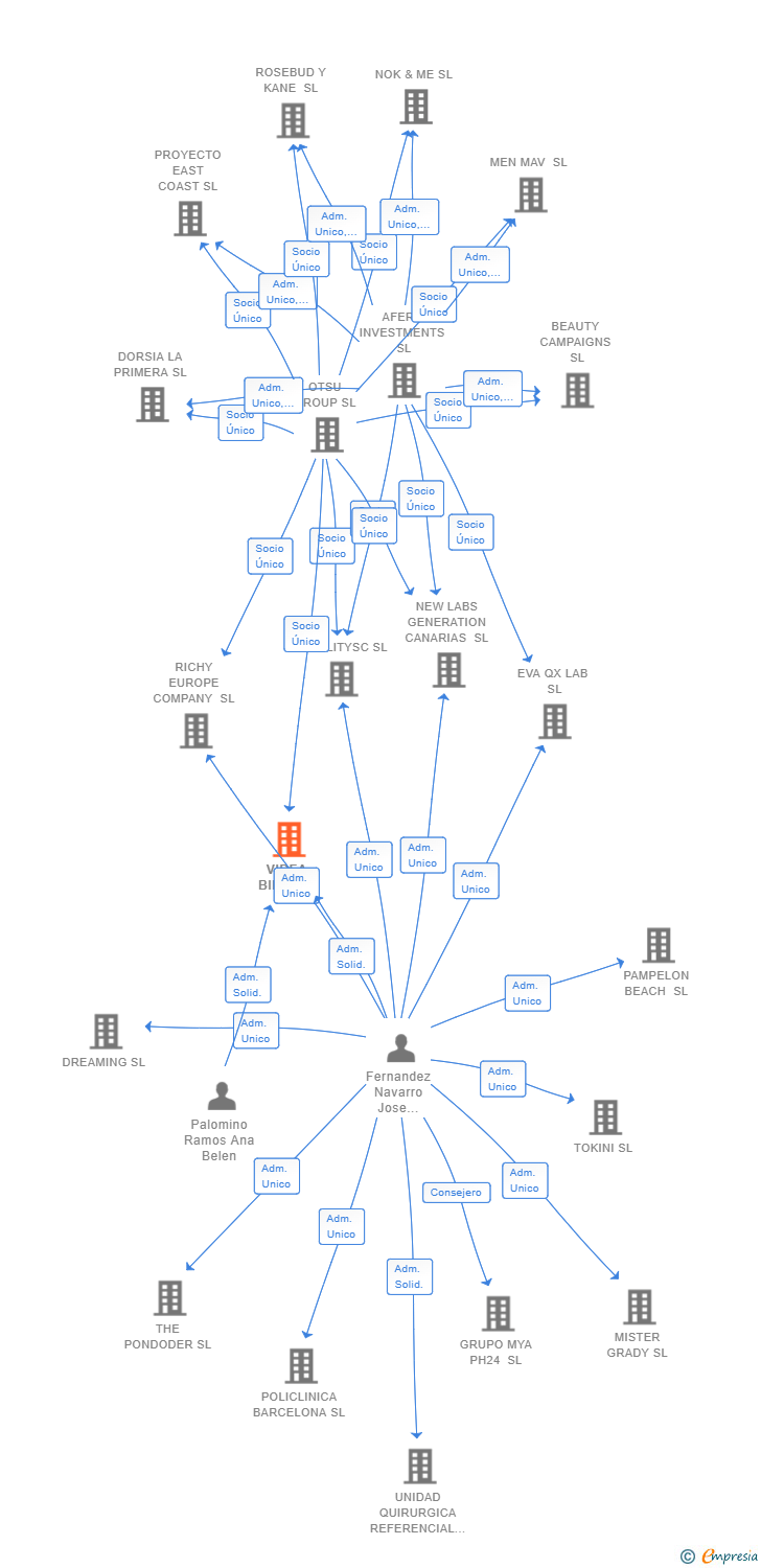 Vinculaciones societarias de VIDEA BIEN SL