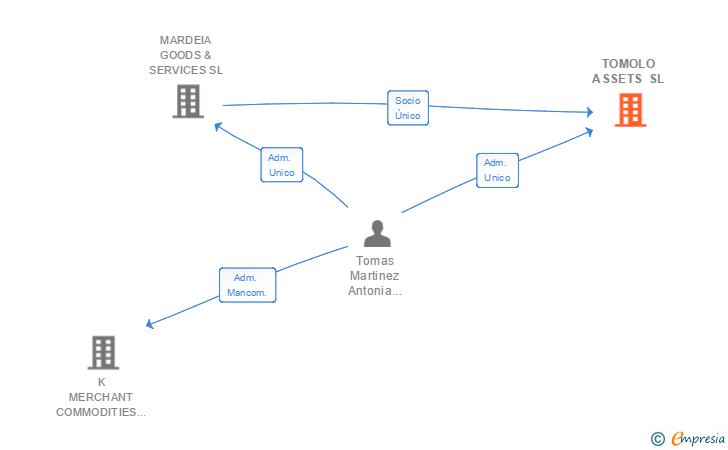 Vinculaciones societarias de TOMOLO ASSETS SL