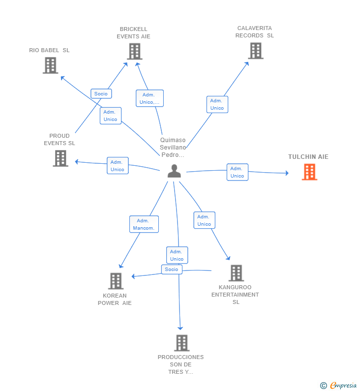 Vinculaciones societarias de TULCHIN AIE