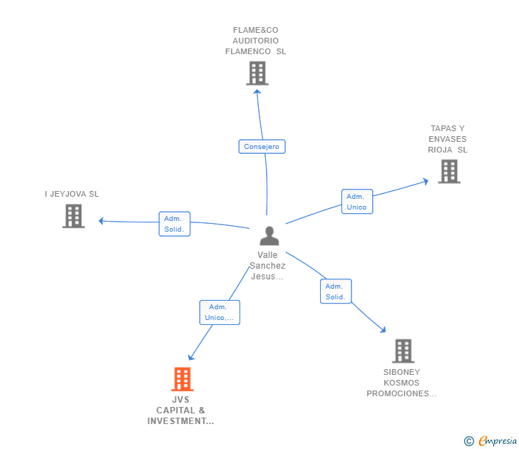 Vinculaciones societarias de JVS CAPITAL & INVESTMENT SL