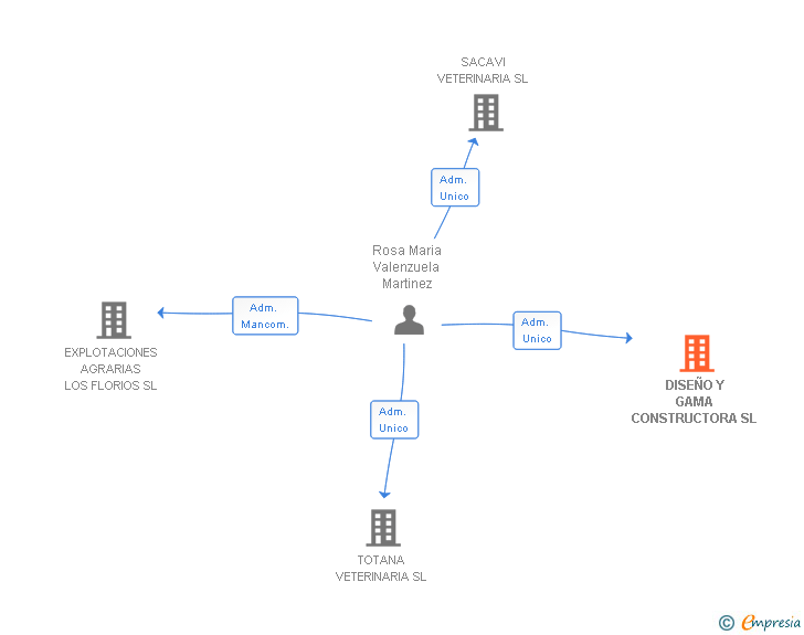 Vinculaciones societarias de DISEÑO Y GAMA CONSTRUCTORA SL