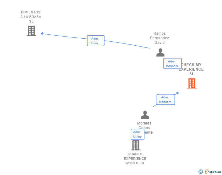 Vinculaciones societarias de CHECK MY EXPERIENCE SL
