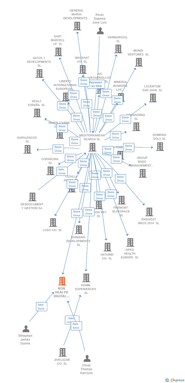 Vinculaciones societarias de KOA HEALTH DIGITAL SOLUTIONS SL