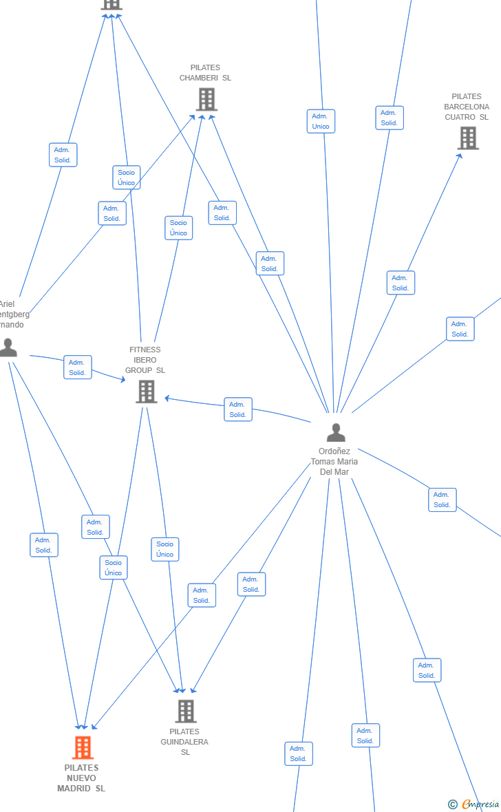 Vinculaciones societarias de PILATES NUEVO MADRID SL (EXTINGUIDA)