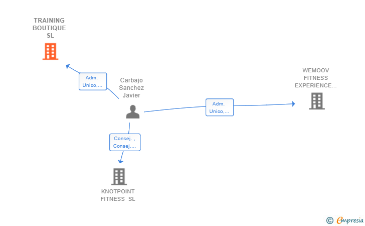 Vinculaciones societarias de TRAINING BOUTIQUE SL