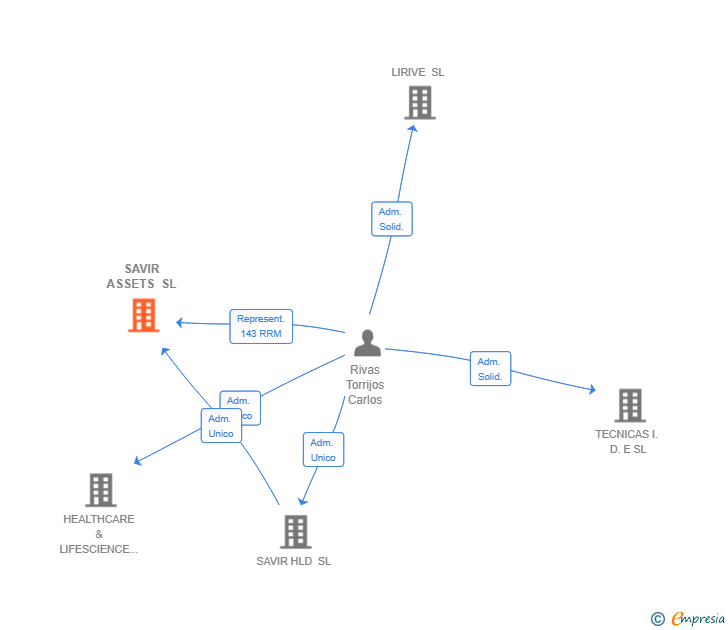 Vinculaciones societarias de SAVIR ASSETS SL