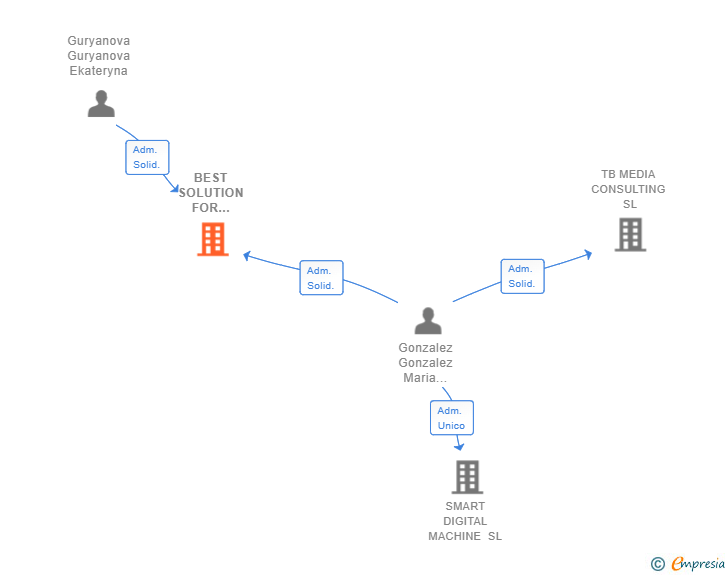 Vinculaciones societarias de BEST SOLUTION FOR IMMIGRATION SL