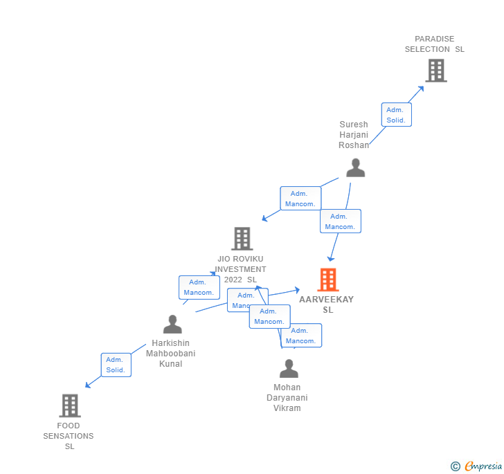 Vinculaciones societarias de AARVEEKAY SL
