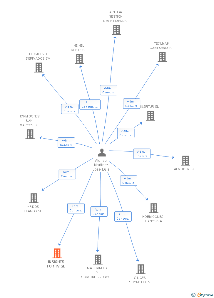 Vinculaciones societarias de INSIGHTS FOR TV SL