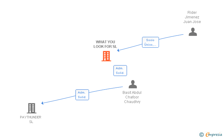Vinculaciones societarias de WHAT YOU LOOK FOR SL