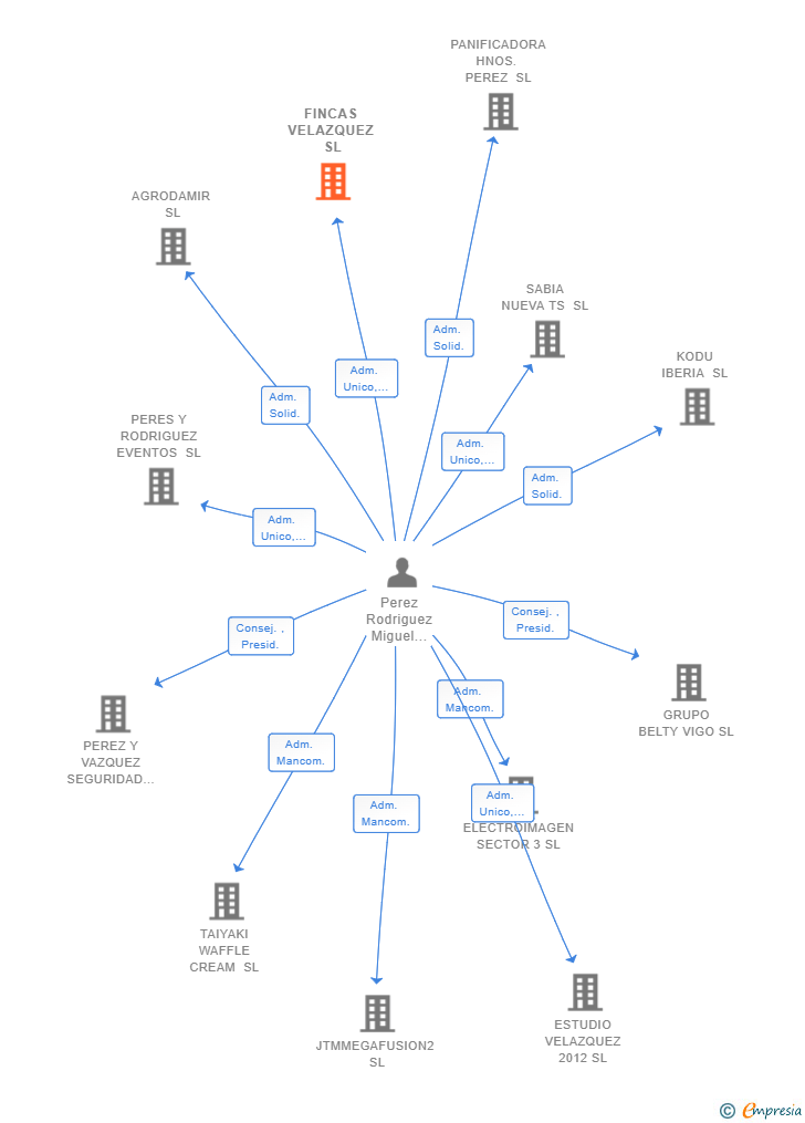 Vinculaciones societarias de FINCAS VELAZQUEZ SL