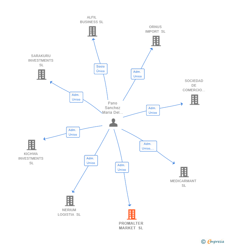 Vinculaciones societarias de PROMALTER MARKET SL