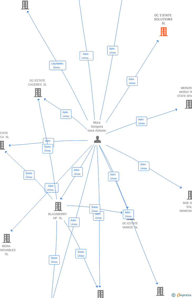 Vinculaciones societarias de DC ESTATE SOLUTIONS SL