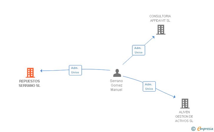 Vinculaciones societarias de REPUESTOS SERRANO SL