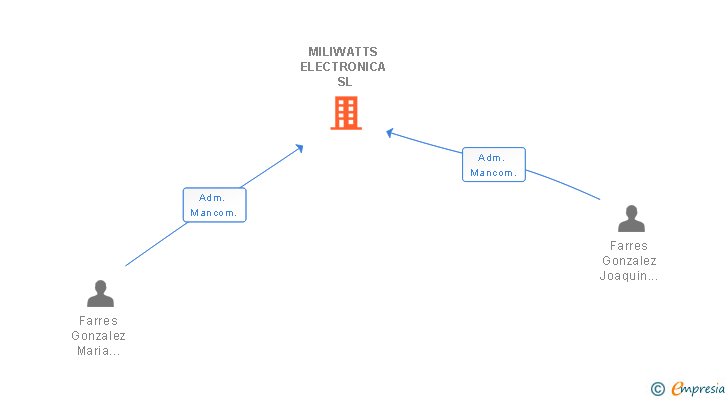 Vinculaciones societarias de MILIWATTS ELECTRONICA SL