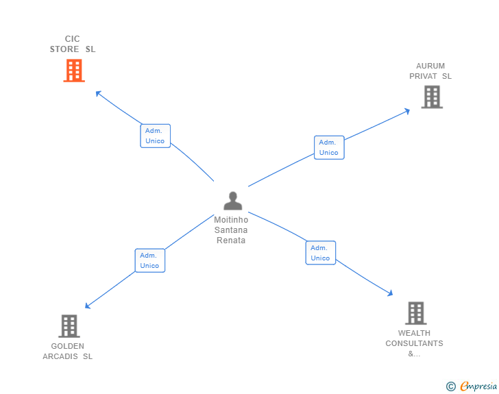 Vinculaciones societarias de CIC STORE SL