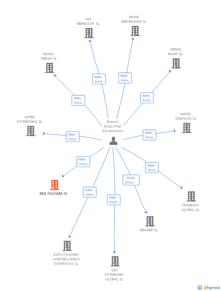 Vinculaciones societarias de MULTIGESMA SL