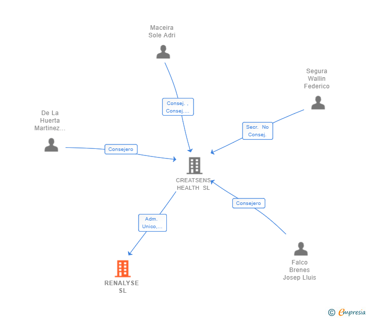 Vinculaciones societarias de RENALYSE SL