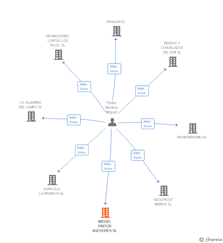 Vinculaciones societarias de MIGUEL PINTOR ASESORES SL