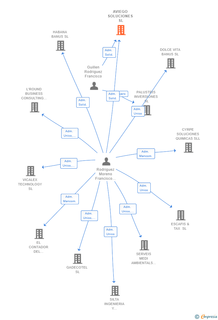 Vinculaciones societarias de AVIEGO SOLUCIONES SL