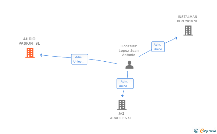Vinculaciones societarias de AUDIO PASION SL