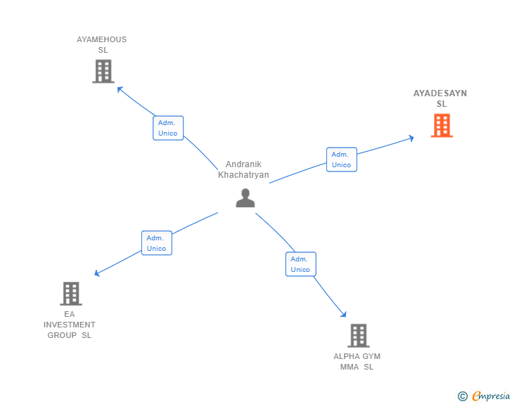 Vinculaciones societarias de AYADESAYN SL