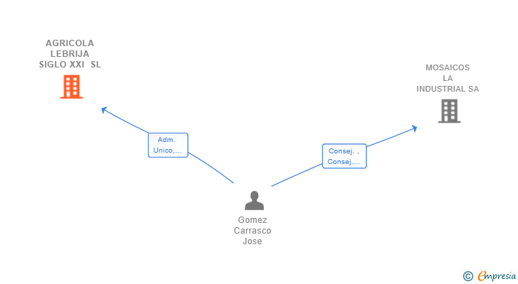 Vinculaciones societarias de AGRICOLA LEBRIJA SIGLO XXI SL