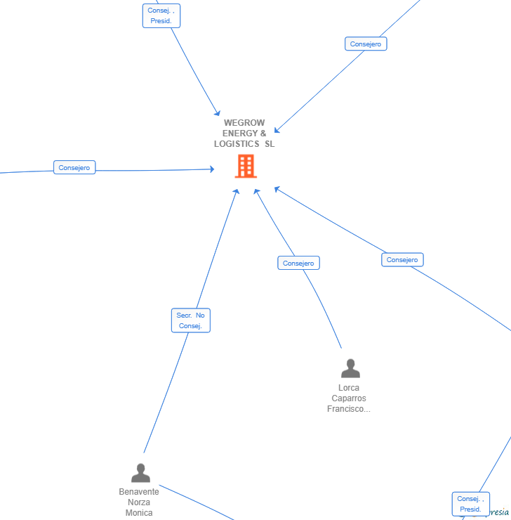 Vinculaciones societarias de WEGROW ENERGY & LOGISTICS SL