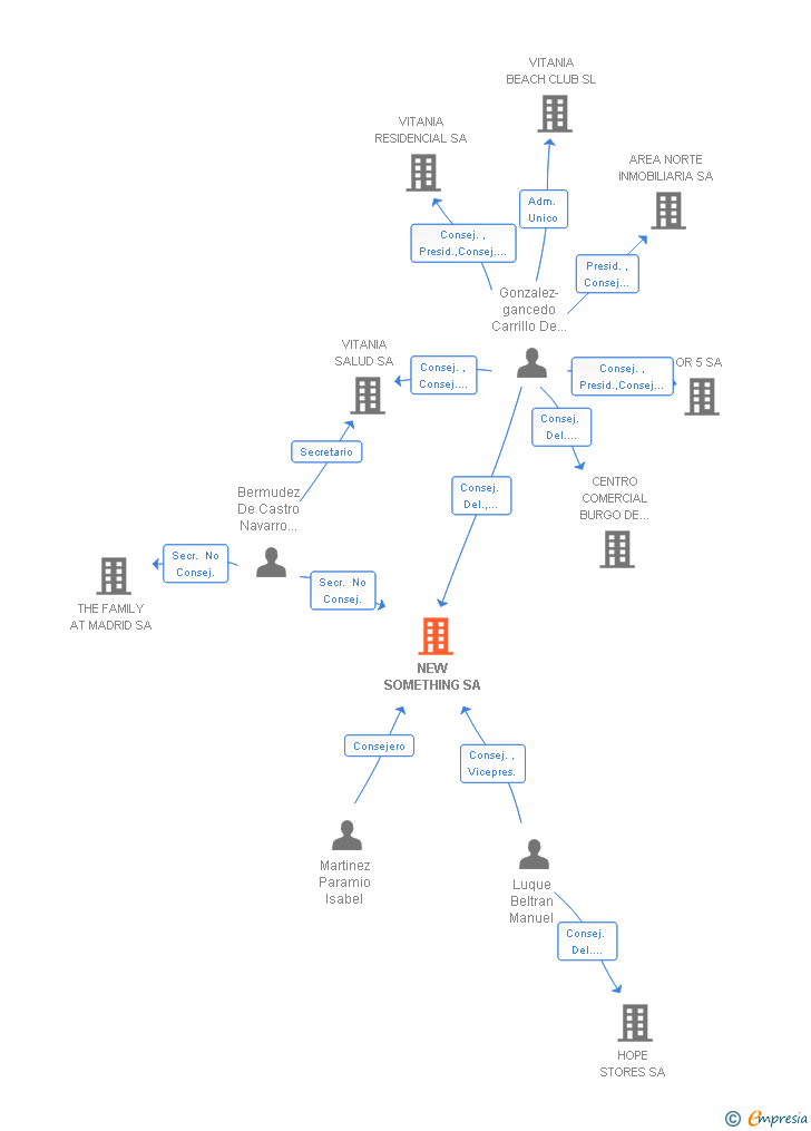 Vinculaciones societarias de NEW SOMETHING SA
