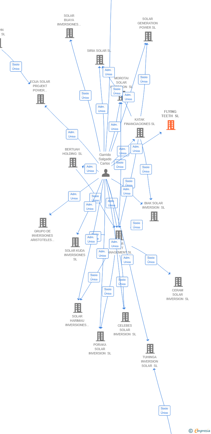 Vinculaciones societarias de FLYING TEETH SL