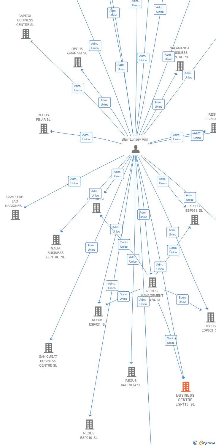 Vinculaciones societarias de BUSINESS CENTRE ESP113 SL