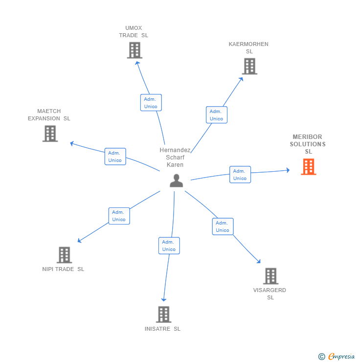Vinculaciones societarias de MERIBOR SOLUTIONS SL
