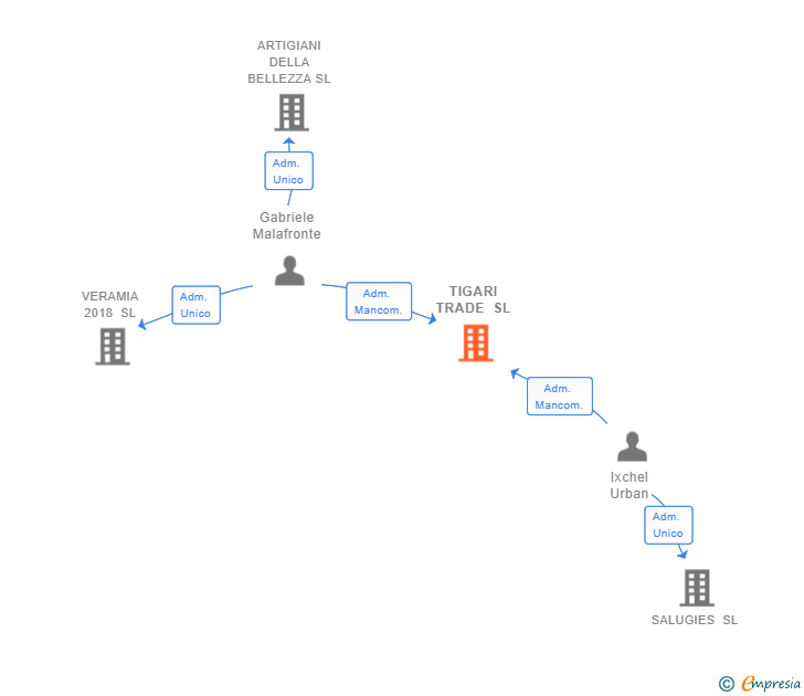 Vinculaciones societarias de TIGARI TRADE SL (EXTINGUIDA)