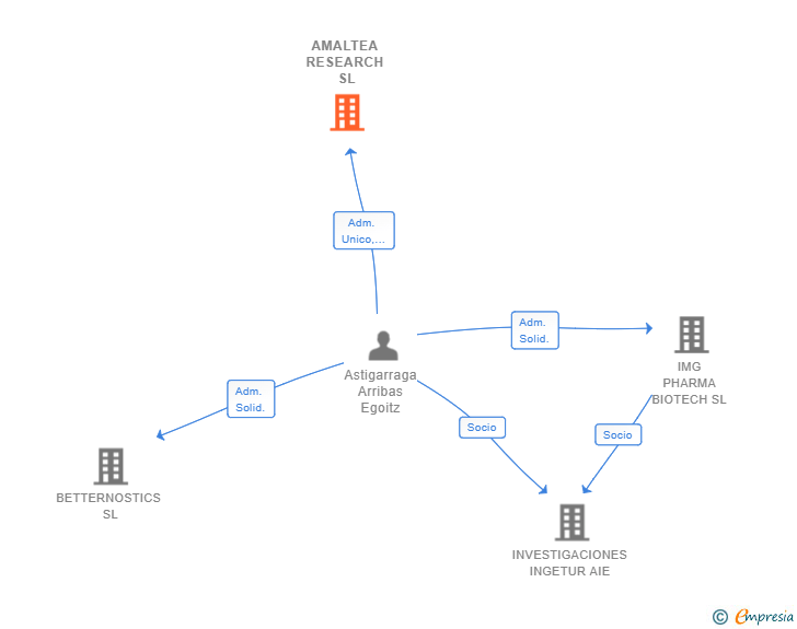 Vinculaciones societarias de AMALTEA RESEARCH SL