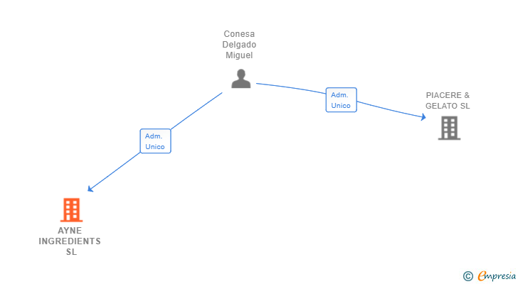 Vinculaciones societarias de AYNE INGREDIENTS SL