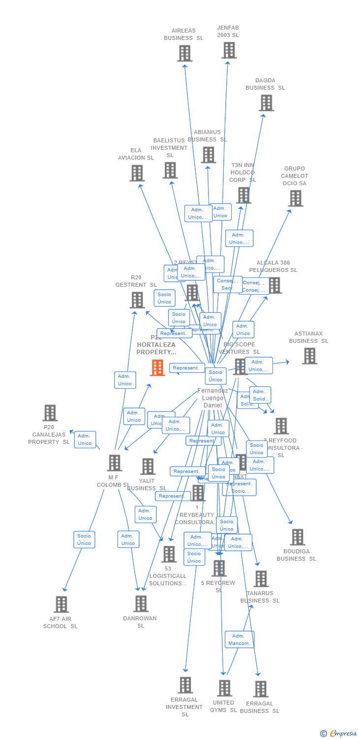Vinculaciones societarias de P22 HORTALEZA PROPERTY SL