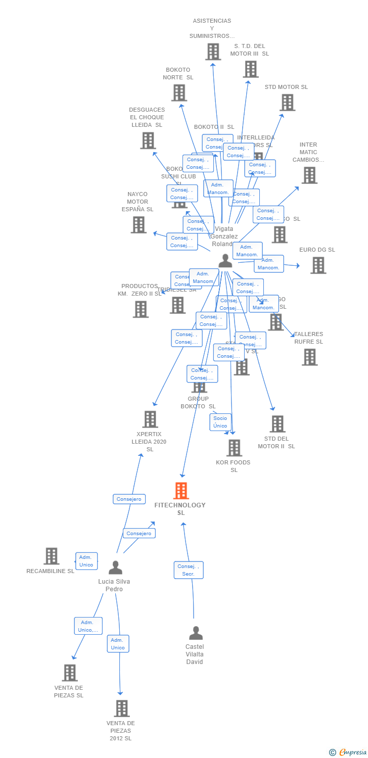 Vinculaciones societarias de FITECHNOLOGY SL