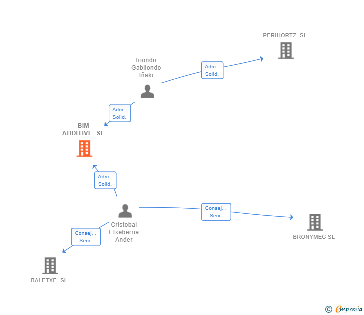 Vinculaciones societarias de BIM ADDITIVE SL