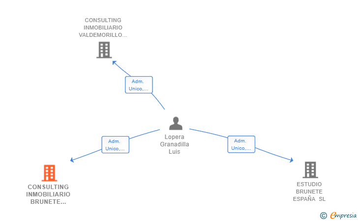 Vinculaciones societarias de CONSULTING INMOBILIARIO BRUNETE CAÑADA SL