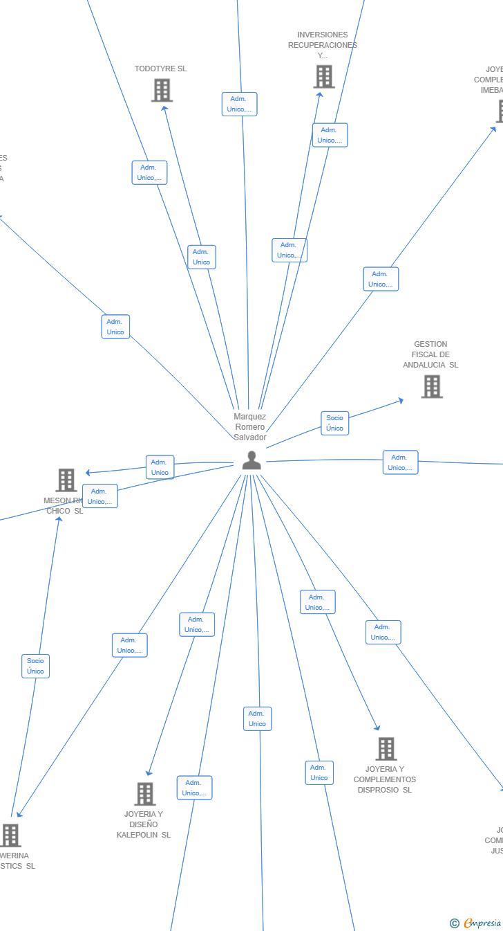 Vinculaciones societarias de JOYERIA Y COMPLEMENTOS TOTEMOI SL