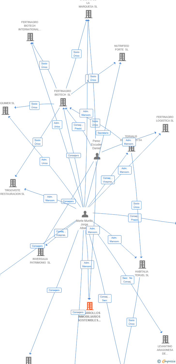 Vinculaciones societarias de DESARROLLOS INMOBILIARIOS SOSTENIBLES PUÇOL LA MURTA SL