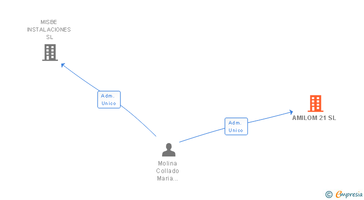 Vinculaciones societarias de AMILOM 21 SL