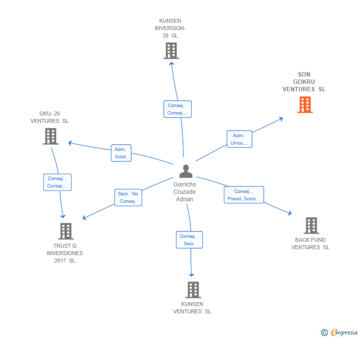 Vinculaciones societarias de SON GOKRU VENTURES SL