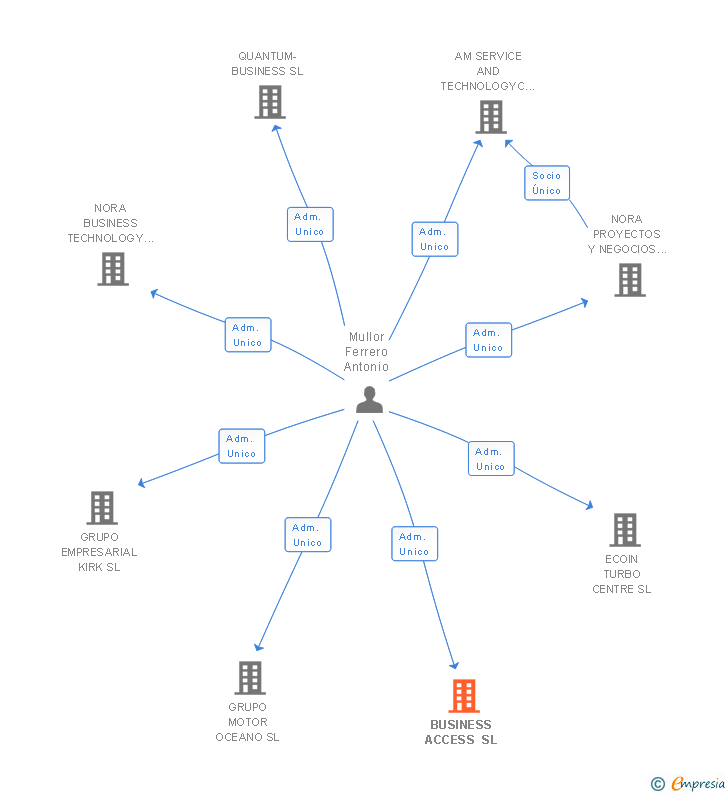 Vinculaciones societarias de BUSINESS ACCESS SL