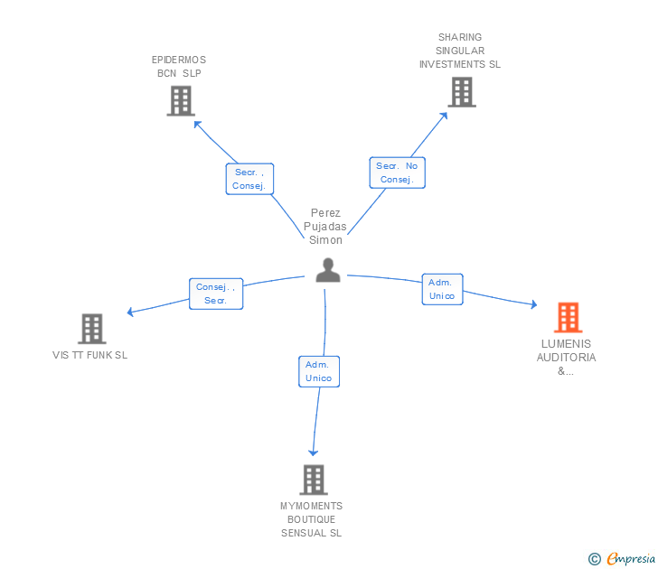 Vinculaciones societarias de LUMENIS AUDITORIA & CONSULTORIA SL