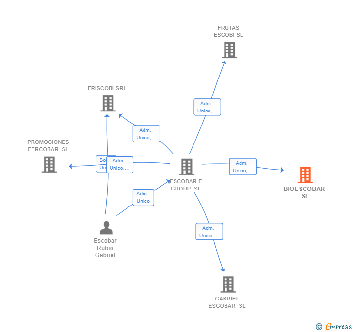 Vinculaciones societarias de BIOESCOBAR SL