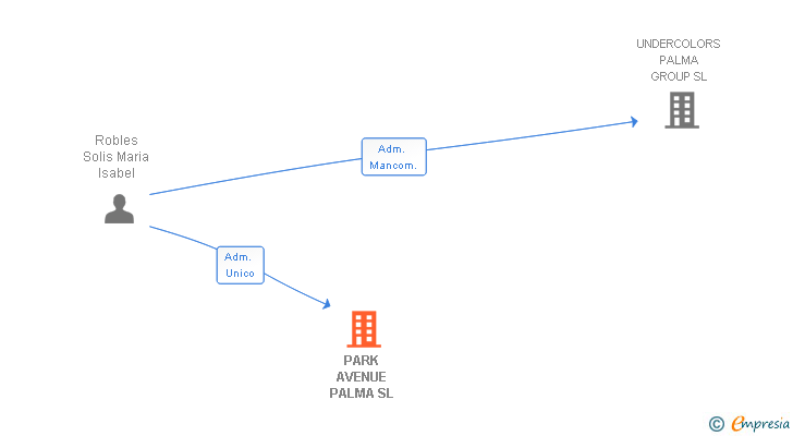 Vinculaciones societarias de PARK AVENUE PALMA SL