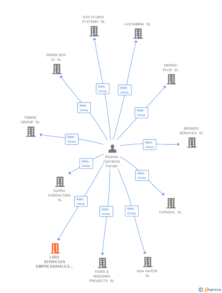 Vinculaciones societarias de LIRO SERVICIOS EMPRESARIALES SL